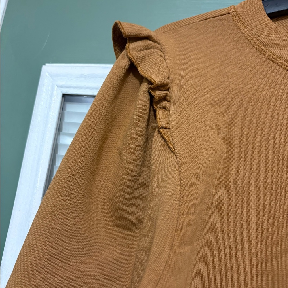 Roller Rabbit Ruffled Shoulder Pullover Sweater Sz XL - Picture 3 of 8